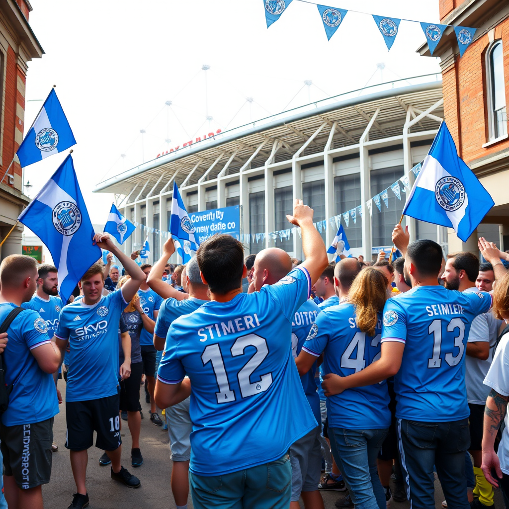 Photos: Sky Blue Army getting ready to celebrate promotion as Coventry City face on Blackburn